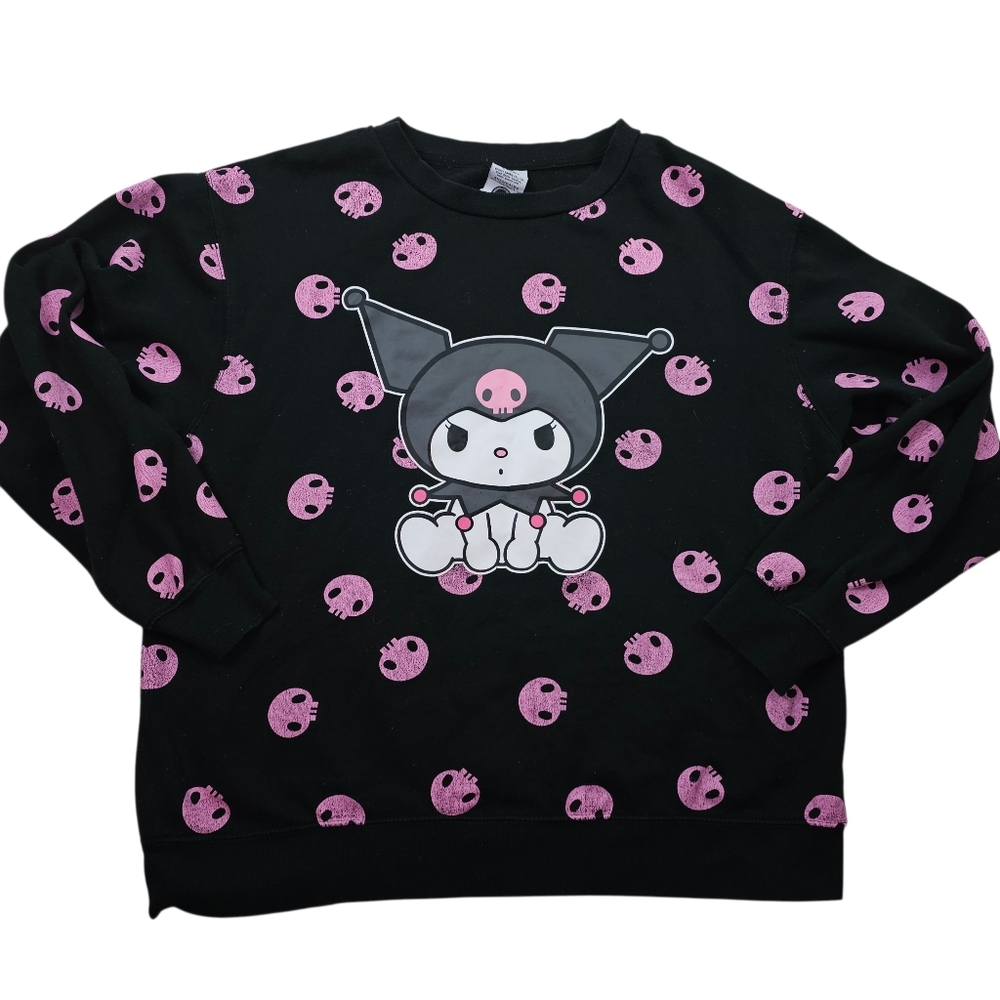 Sanrio Kuromi Long Sleeve Fleece Sweatshirt In XL - Picture 1 of 5